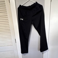 Under Armour Boys YXL Fleece Sweatpants Black Elastic Waist Pockets