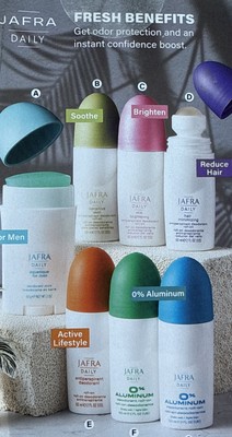 5-Jafra Anti-perspirant Deodorants roll-on 2 Fl Oz. Choose your favorite option