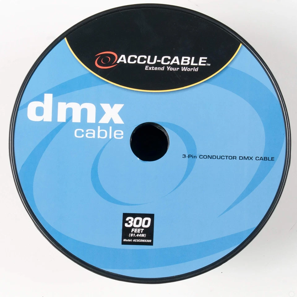 Accu Cable AC3CDMX300, DMX Stage Light , 3 Pin Extension Spool (300 FT) - Image 4 of 4