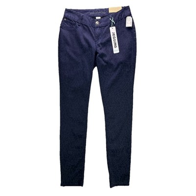 Maurices Jegging Pants Size Small Blue Cheetah Print Denim Stretch Flex NWT