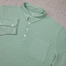 UNTuckit Polo Shirt Mens XL Green Long Sleeve Soft Stretch Preppy
