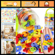 104 PCS Magnetic Letters  Numbers Set - Uppercase  Lowercase Educational Toys