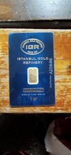 IGR 1 Gram 999.9 Gold Bar Istanbul Gold Refinery In Assay. Serial Numbered