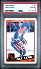 1984-85 Topps #161 Jari Kurri PSA 8 NM-MT Edmonton Oilers