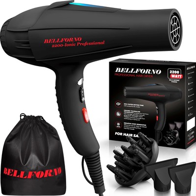 Professional 2200W Diffuser Hair Dryer for Curly and Natural Wavy Hair, Low N...