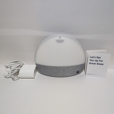 #ad Hatch Restore White Noise Machine Sunrise Alarm Clock White Gray $32.99