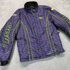 Castle X Jacket Womens Medium Racewear Charm Plaid Snowmobile Dreamy Grape Twist