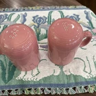 Vintage 80s FIESTA Fiestaware Rose Pink Range Top Salt & Pepper Shakers Retired