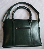 Mens Green Briefcase Laptop Bag 13 14 Inch - Office Work Messenger Satchel Bag