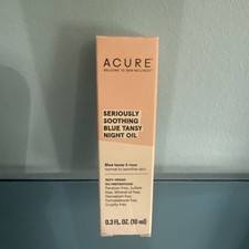 Acure Seriously Soothing Blue Tansy  Rose Night Oil .3 fl oz 10 ml Vegan NEW