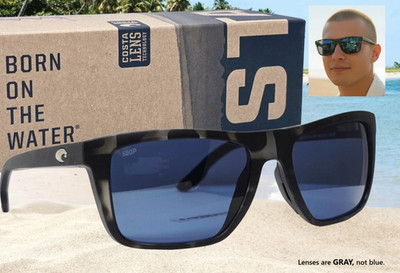 COSTA DEL MAR tiger shark/gray MAINSAIL polarized 580P sunglasses NEW IN BOX!