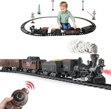 Weihnachtszug Ferngesteuert 1613E &ndash; Elektrische Kindereisenbahn mit Dampf, Licht