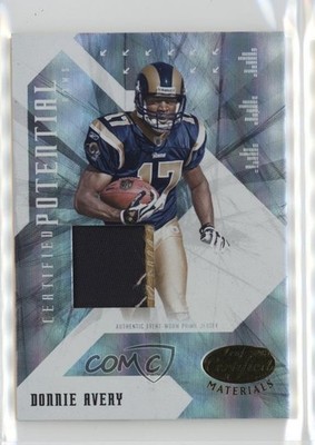 2008 Leaf Certified Materials Potential Prime /25 Donnie Avery Rookie RC 1dm7