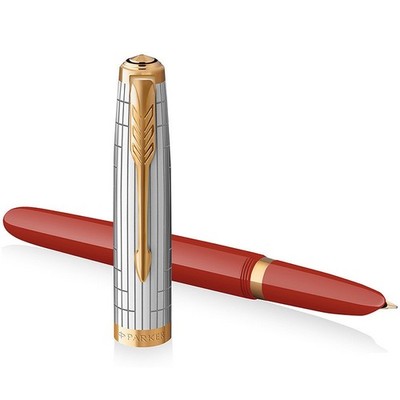 Parker 51 Fountain Pen Premium Red GT M