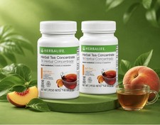 2X Herbalife Tea Concentrate Peach Flavor 1.8oz