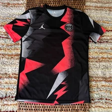 Nike Air Jordan Paris Saint Germain Soccer Football Jersey Black Men's Large L