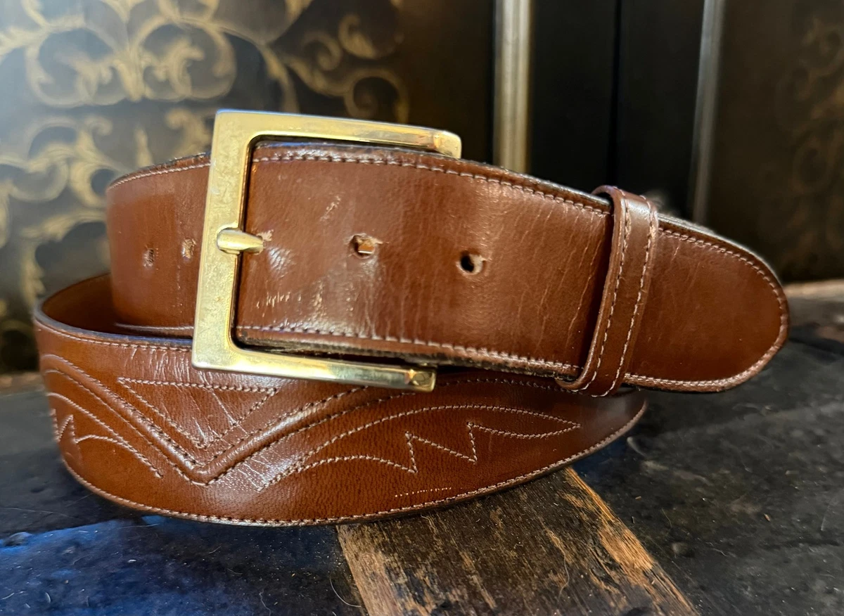 Lucchese CLASSICS　BELTS　W2211H　レザーベルト　本革 Lucchese W2211 Classics USA Made Goat Skin Western Belts Black