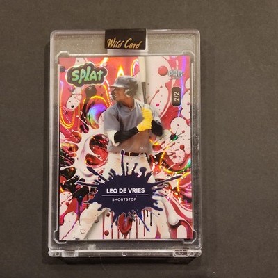 Wild Card 2024 Splat Serial Numbered 2/2 #SBPNK84-LV Leo De Vries Baseball