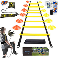 Fussball TrainingszubehöR Koordinationsleiter 6M 12 HüTchen Kick Trainer Kinder