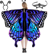 Butterfly Wings for Women, Halloween Butterfly Wing Cape for Adults, Halloween C