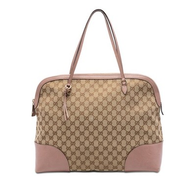 Gucci Large GG Canvas Bree Dome Tote Pre-Loved Beige