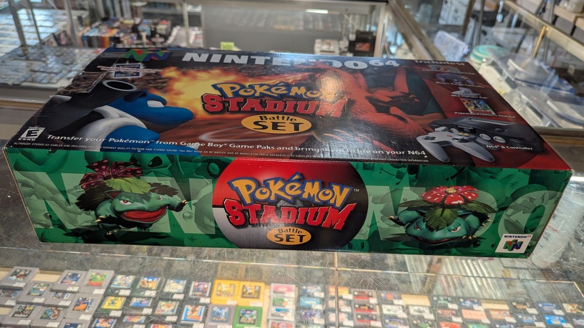 Nintendo 64 N64 Pokemon Stadium Battle Set Very Clean Almost