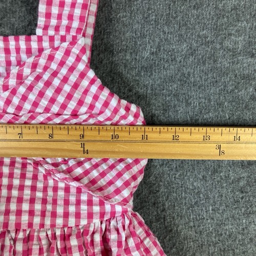 Bonnie Jean Dress Girls 5 Pink White Gingham Sundress Bow Butterfly Cute Playful - Picture 5 of 11