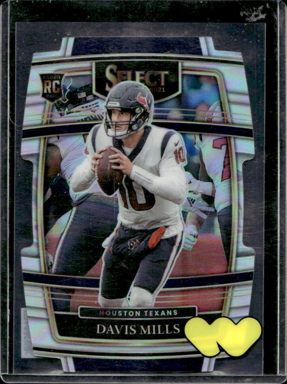 2021 Select Davis Mills RC Silver Prizm Die Cut Concourse #65 Texans