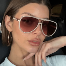 NEW Quay High Profile Creamy opulent Aviator Sunglasses