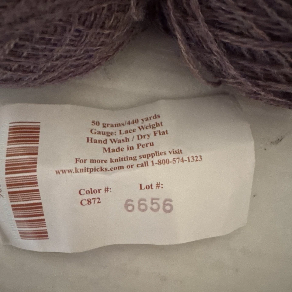 Selecciones Tejidas Alpaca Nube Iris Encaje Peso Hecho en Perú 3 Bolas Parciales Foto 4 de 4