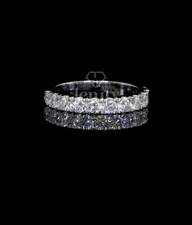 1.10 CT Round Cut Lab-Grown Diamond Half Eternity Band – E VS1 IGI Certified