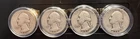 🔥 1936-64 Washington Quarter 90% Silver Circulated $1 Face Value 4 Quarters🔥