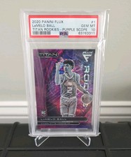 2020-21 Flux Titan Rookie FOTL Purple Scope Prizm 16/38 LaMelo Ball  PSA 10 