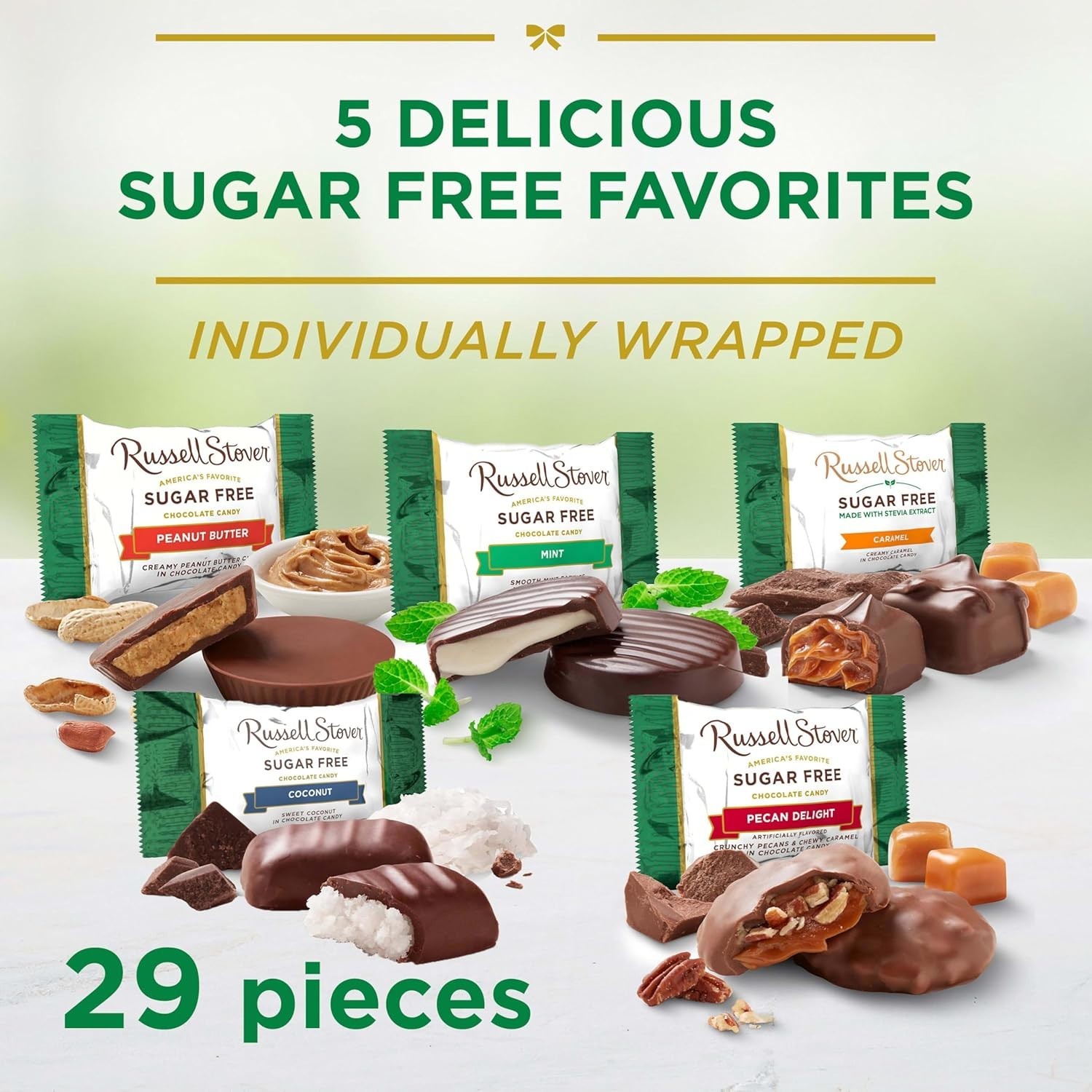 RUSSELL STOVER Sugar Free Assorted Chocolate Candy, 15.7 oz. bag Free Shipping