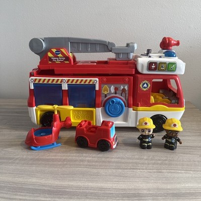 VTech Helping Heroes Fire Station Truck Engine Musical Learning W Accessories