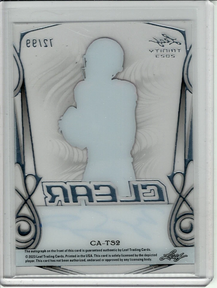 2023 LEAF TRINITY CLEAR TY SIMPSON ROOKIE/RC AUTO #72/99 - Image 2 of 2
