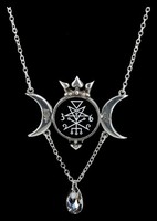 Halskette Wicca - Wycca Queen By Alchemy, Magischer Gothic Mond Schmuck