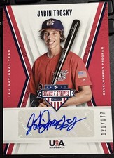 2019 USA Baseball Stars & Stripes 16U Signatures #36 Jabin Trosky 121/177