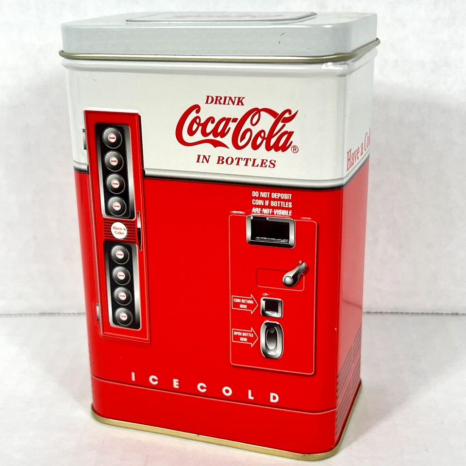 Vintage Coca-Cola Vending Machine Collectible Tin 1996 - Image 4 of 4