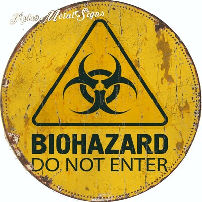 ''Danger Biohazard''  Blechschild Schild , Retro Nostalgie Deko , Vintage 