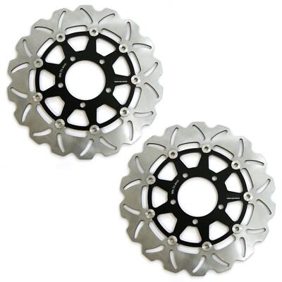Rezo gewellte Edelstahl Bremsscheiben vorne Paar passt für Kawasaki GTR 1400 08-16