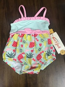 Cat Jack Baby Girls Fruit Print One Piece Swimsuit Size 3 6 Monnths Nwt Ebay