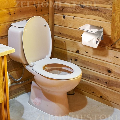 Toilet Paper Roll Holder Wall-Mounted With Mobile Phone Storage Bathroom Shelf - Picture 11 of 14