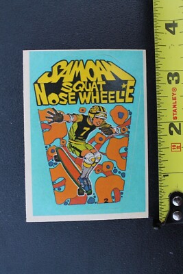 Samoan Squat Greg Taie G&S 70's Trading Card Z50A Vintage Skateboarding STICKER