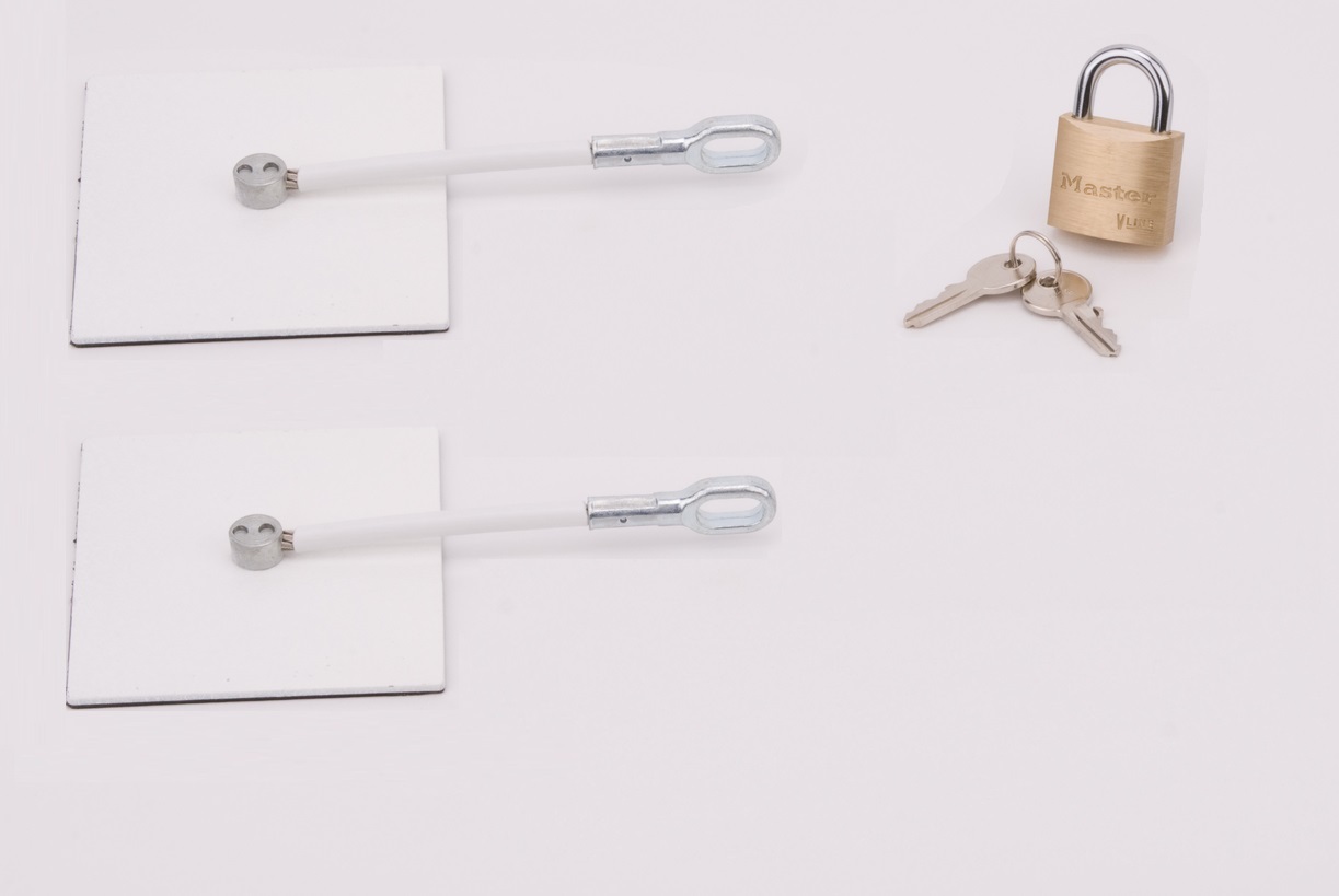Marinelock White Chest Freezer Door Lock with Padlock