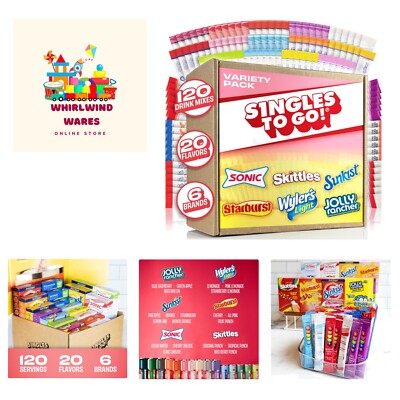 120ct Bulk Variety Pack - 20 Different Flavors from Skittles, Sonic, Sunkist,...