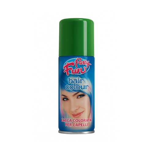 LACCA SPRAY COLORATO PER CAPELLI VERDE 100 ML TEMPORANEO FESTE CARNEVALE  - Foto 1 di 5