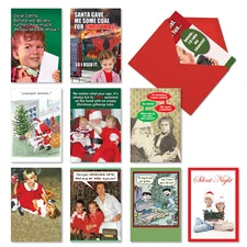 10 Assorted Set Christmas Cards with Envelopes (10 Designs) Holiday Children