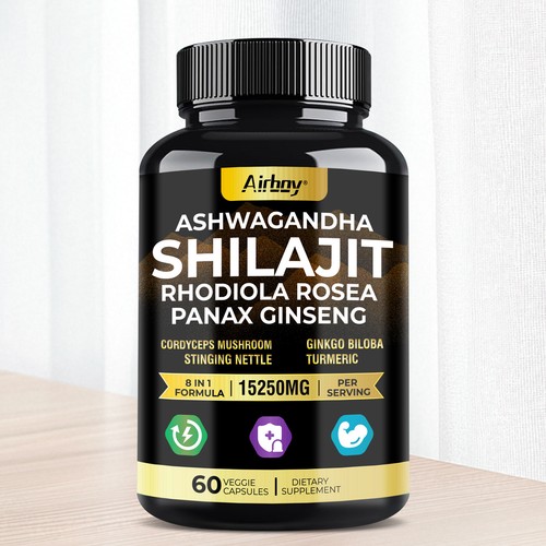 Ashwagandha, Shilajit, Ginseng, Rhodiola Rosea - Boosts Performance, Vitality