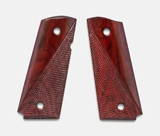 1911 Officer Grips, Red Cocobolo, Ranger Cut, Beveled Bottom, Thin